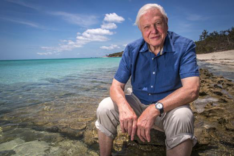 David Attenborough at the Great Barrier Reed